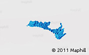 Political Panoramic Map of Mira, cropped outside