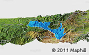 Political Panoramic Map of Mira, satellite outside