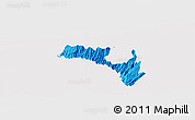 Political Panoramic Map of Mira, single color outside