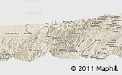 Shaded Relief Panoramic Map of Mira