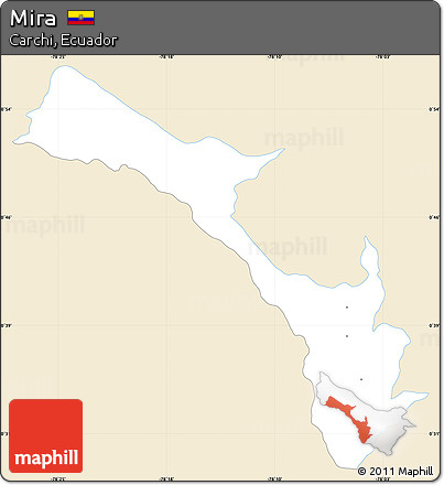 Classic Style Simple Map of Mira, single color outside