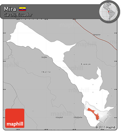 Gray Simple Map of Mira
