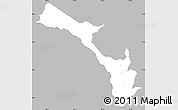 Gray Simple Map of Mira, single color outside
