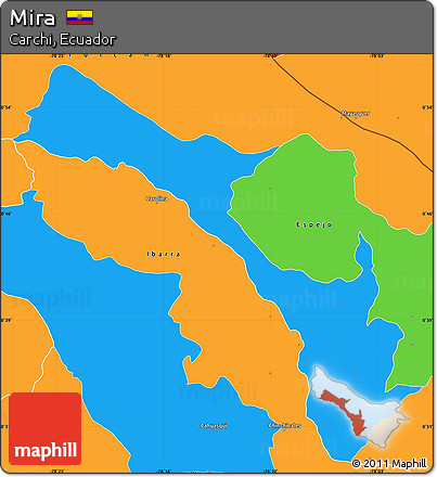 Political Simple Map of Mira