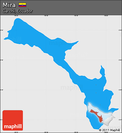Political Simple Map of Mira, single color outside