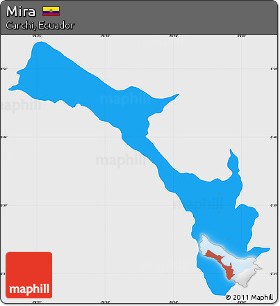 Political Simple Map of Mira, single color outside