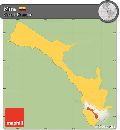 Savanna Style Simple Map of Mira, single color outside
