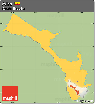 Savanna Style Simple Map of Mira, single color outside