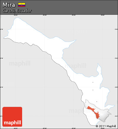 Silver Style Simple Map of Mira, single color outside