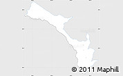 Silver Style Simple Map of Mira, single color outside