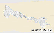 Classic Style 3D Map of Tulcan, single color outside