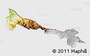 Physical 3D Map of Tulcan, cropped outside