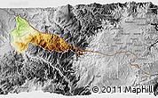 Physical 3D Map of Tulcan, desaturated
