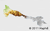 Physical 3D Map of Tulcan, single color outside