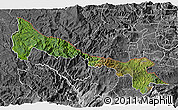 Satellite 3D Map of Tulcan, desaturated