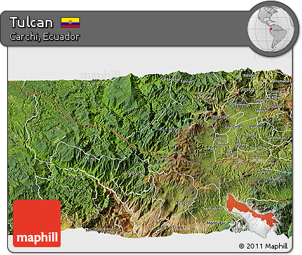 Satellite 3D Map of Tulcan