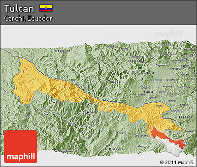 Savanna Style 3D Map of Tulcan