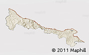 Shaded Relief 3D Map of Tulcan, cropped outside