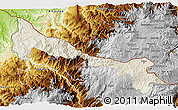 Shaded Relief 3D Map of Tulcan, physical outside