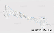 Silver Style 3D Map of Tulcan, single color outside