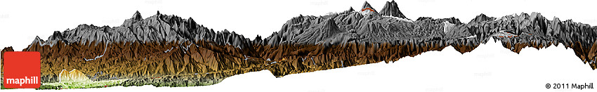 Physical Horizon Map of Tulcan, darken