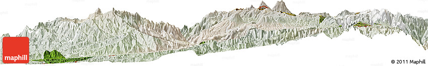 Satellite Horizon Map of Tulcan, lighten