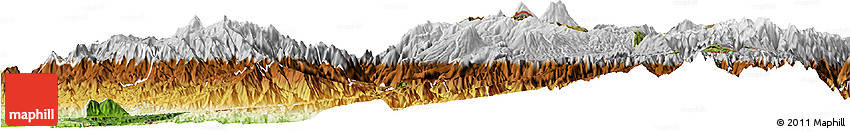 Satellite Horizon Map of Tulcan, physical outside