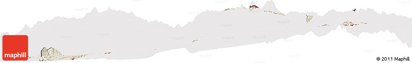 Shaded Relief Horizon Map of Tulcan, cropped outside