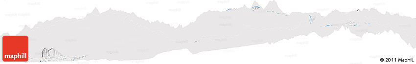 Silver Style Horizon Map of Tulcan, single color outside
