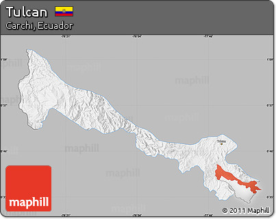 Gray Map of Tulcan, single color outside