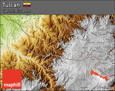 Physical Map of Tulcan