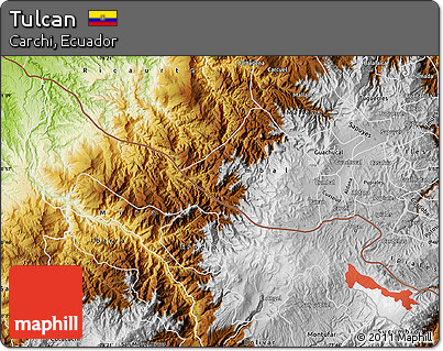 Physical Map of Tulcan