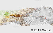 Physical Panoramic Map of Tulcan, lighten