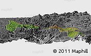 Satellite Panoramic Map of Tulcan, desaturated