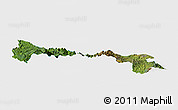 Satellite Panoramic Map of Tulcan, single color outside