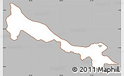 Gray Simple Map of Tulcan, cropped outside
