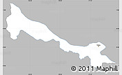 Gray Simple Map of Tulcan, single color outside