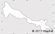 Silver Style Simple Map of Tulcan, cropped outside