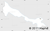 Silver Style Simple Map of Tulcan, single color outside
