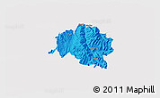 Political 3D Map of Guamote, single color outside