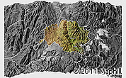 Satellite 3D Map of Guamote, desaturated