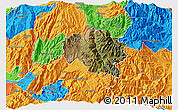 Satellite 3D Map of Guamote, political outside