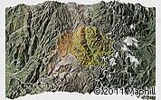 Satellite 3D Map of Guamote, semi-desaturated