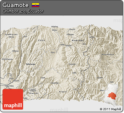 Shaded Relief 3D Map of Guamote