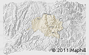 Shaded Relief 3D Map of Guamote, lighten, desaturated
