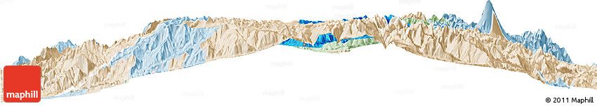 Political Horizon Map of Guamote, lighten