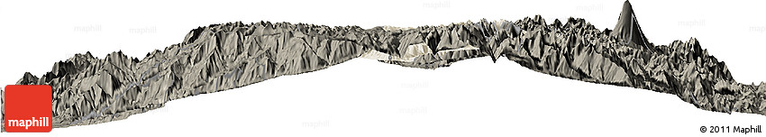 Shaded Relief Horizon Map of Guamote, darken