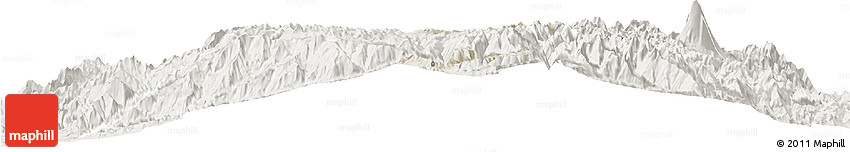 Shaded Relief Horizon Map of Guamote, lighten