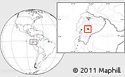Blank Location Map of Guamote, within the entire country
