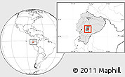 Blank Location Map of Guamote, highlighted country, highlighted parent region, within the entire country